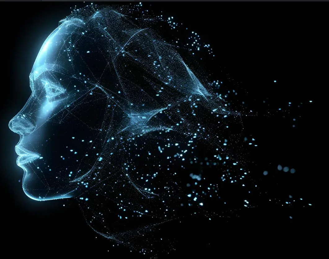 Cabeça holográfica IA – Sereno Crescália Coração Neural